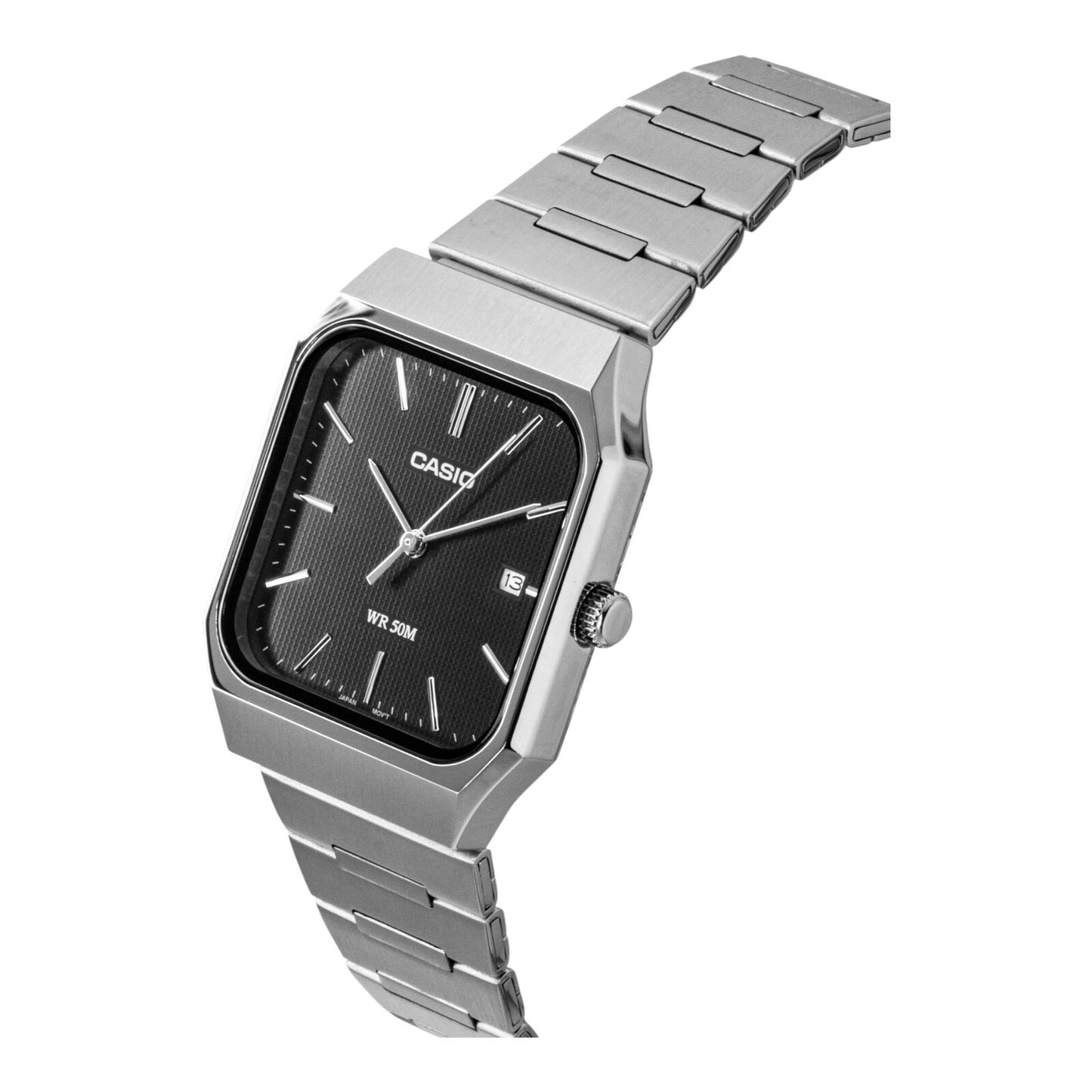Casio MTP-B185D-1AV Mens Analog Quartz Watch Black Dial Silver...