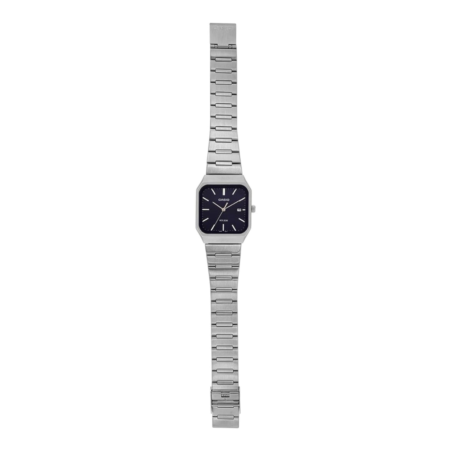 Casio MTP-B185D-2 Mens Analog Quartz Watch Blue Dial Silver Steel...