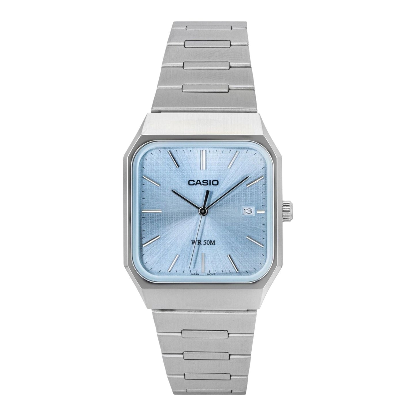 Casio MTP-B185D-2A2V Mens Watch Blue Dial Stainless Steel 50M...