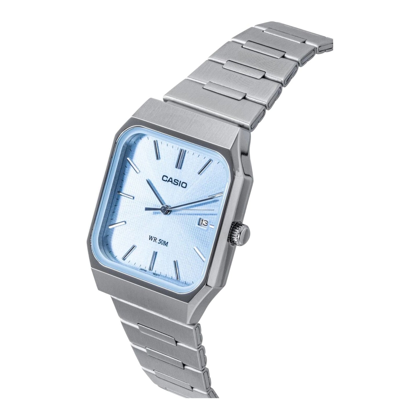 Casio MTP-B185D-2A2V Mens Watch Blue Dial Stainless Steel 50M...