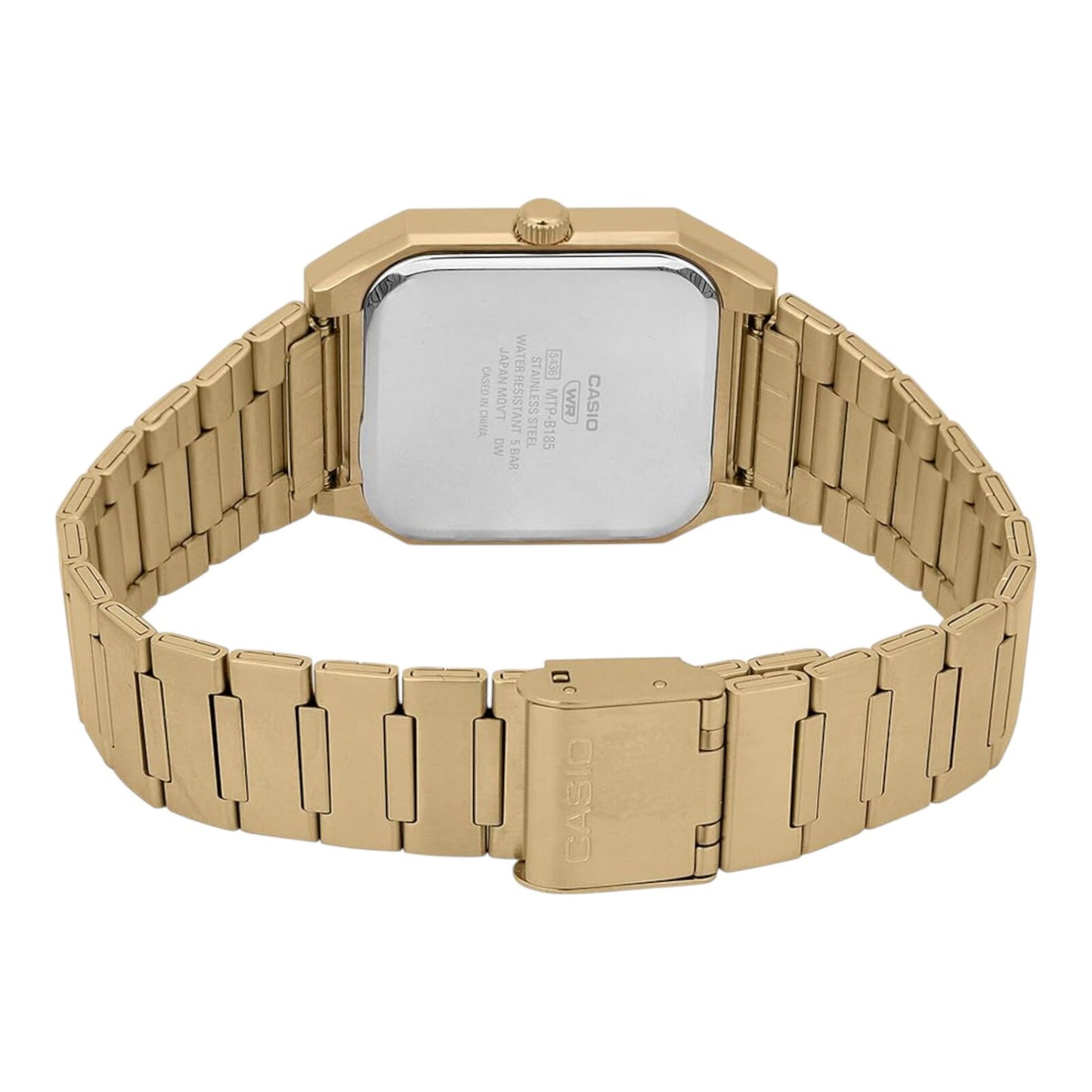 Casio MTP-B185G-9AV Mens Quartz Watch Gold Stainless Steel Date 50M