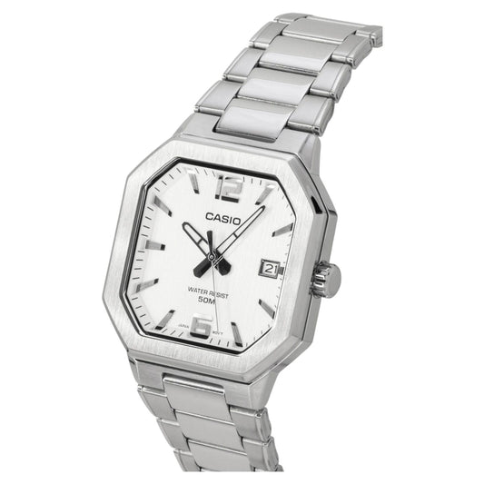 Casio MTP-B195D-7AV Mens Watch Champagne Dial Stainless Steel Bracelet Date 50m