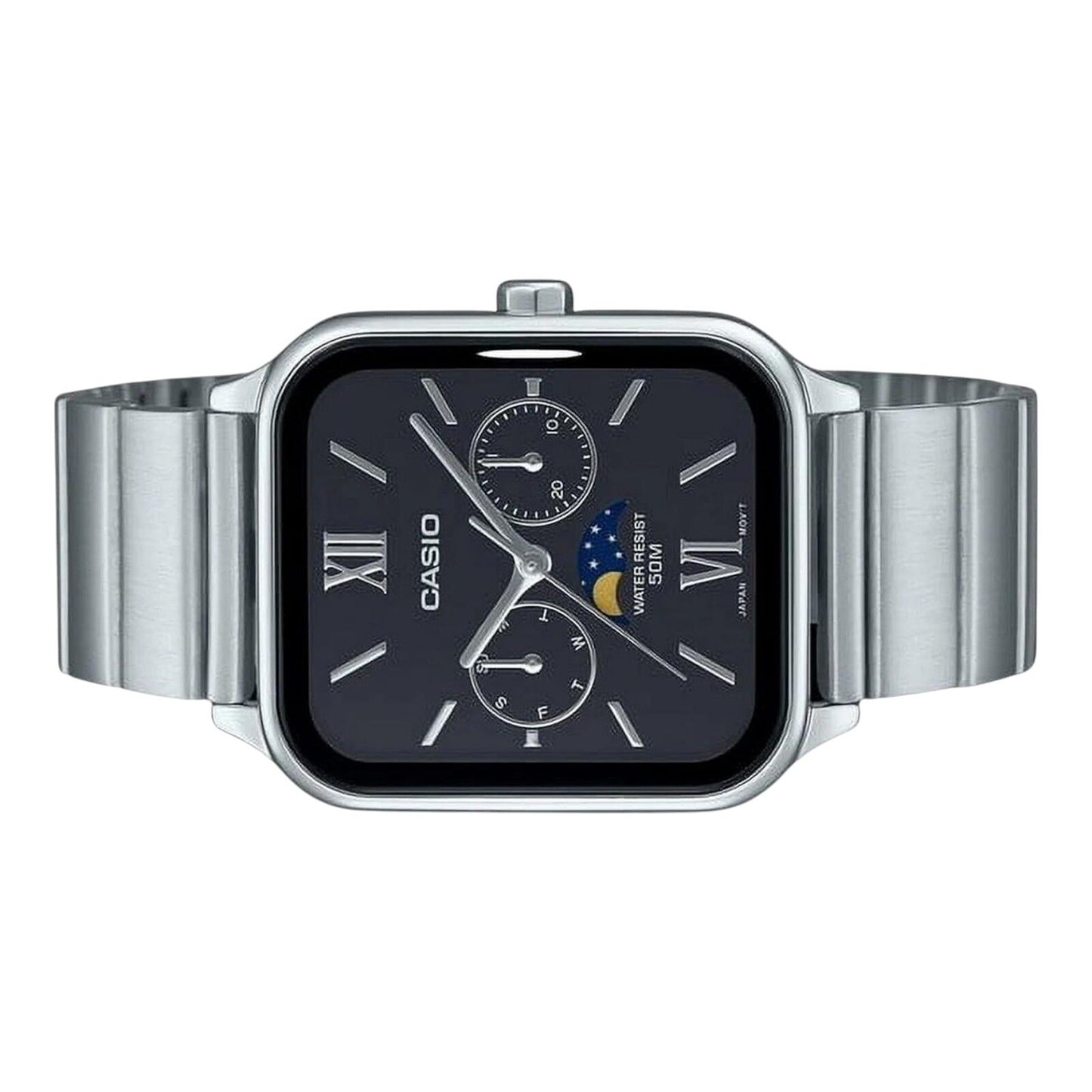Casio MTP-M305D-1A Moon Phase Black Dial Quartz Analog Men’s...