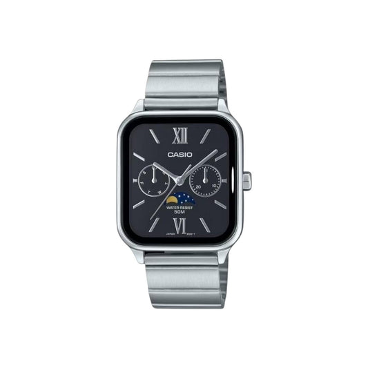Casio MTP-M305D-1A Moon Phase Black Dial Quartz Analog Men’s...