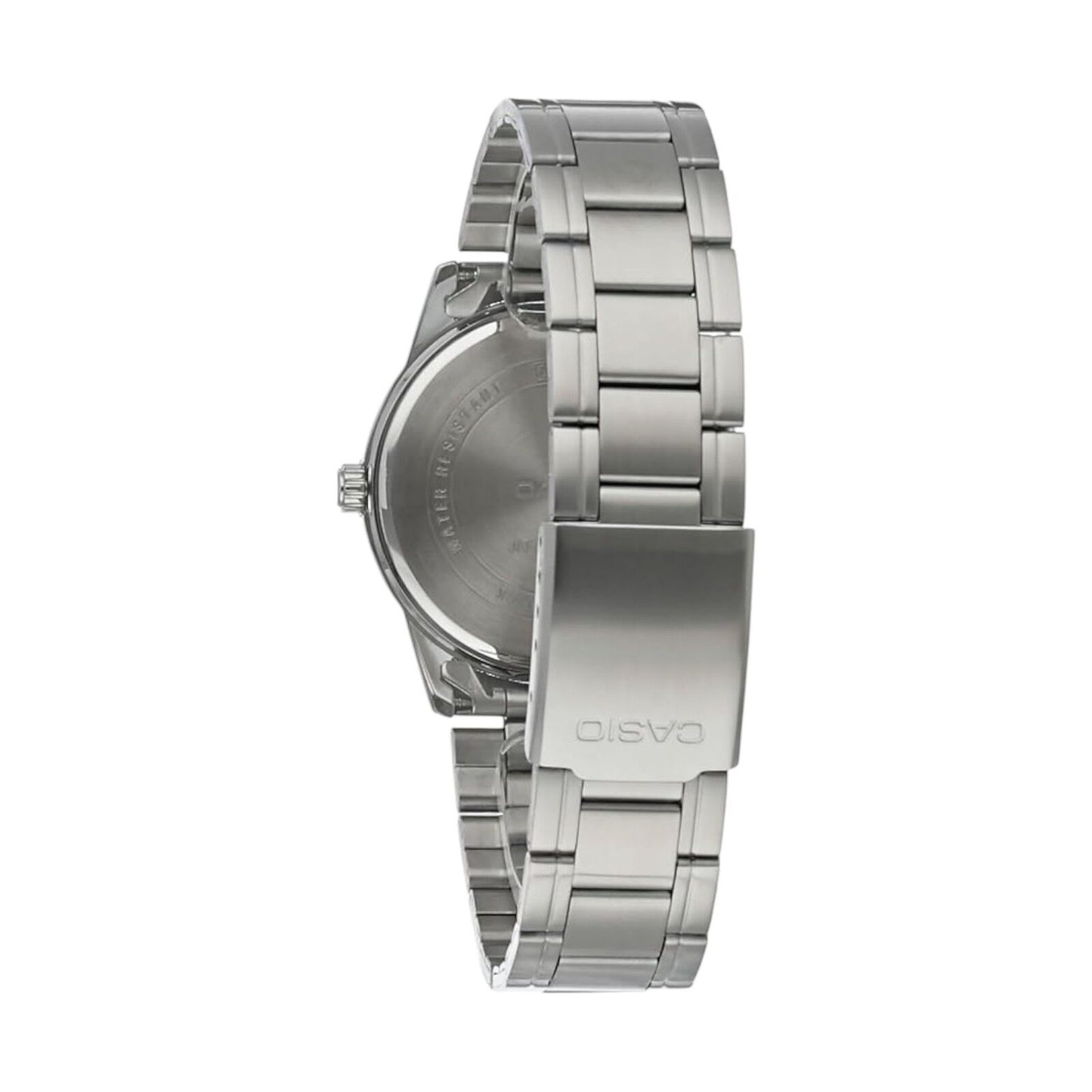 Casio MTP-V001D-1BUDF Men’s Analog Quartz Watch Black Dial Silver Band