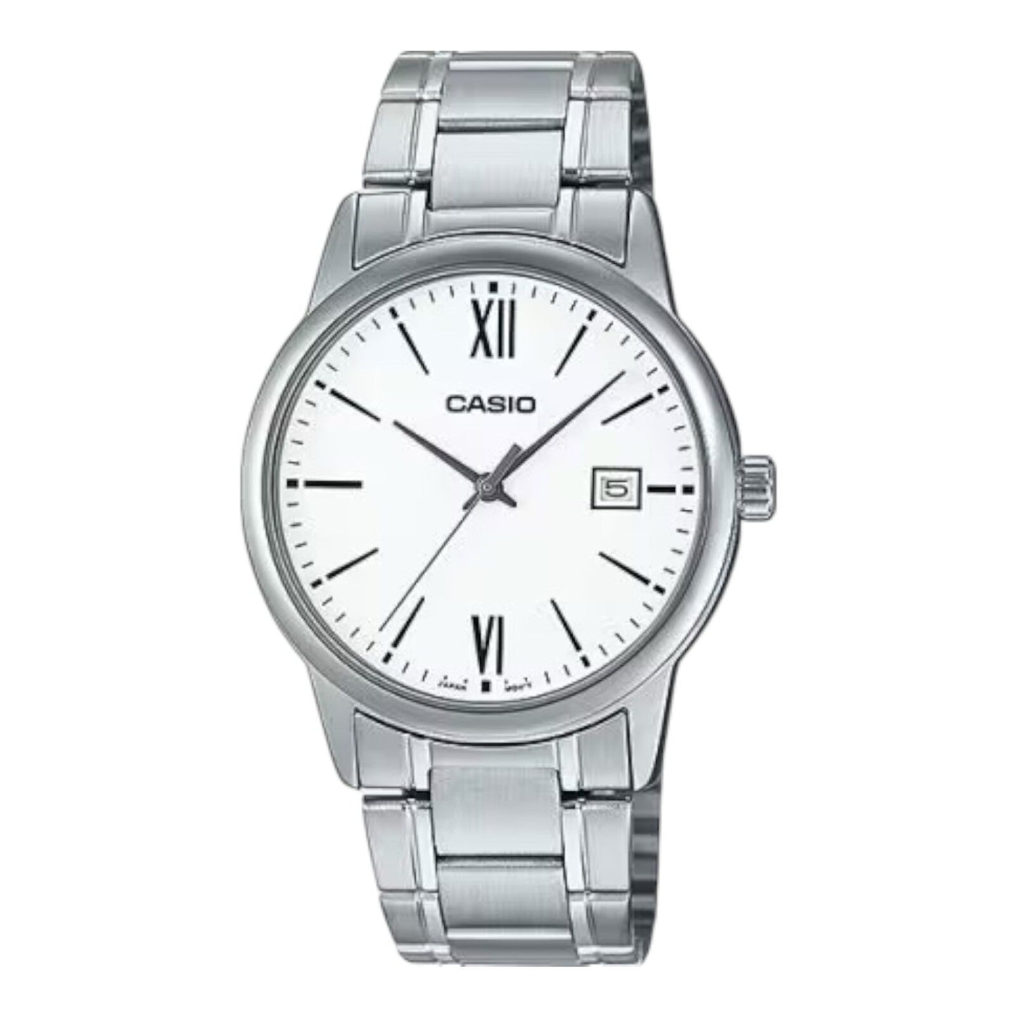 Casio Men’s MTP-V002D-7B3 Stainless Steel Dress Watch Date Display Silver Dial