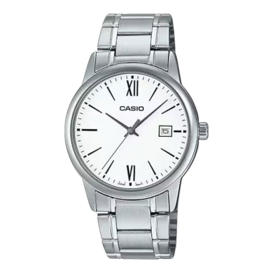 Casio Men’s MTP-V002D-7B3 Stainless Steel Dress Watch Date Display Silver Dial