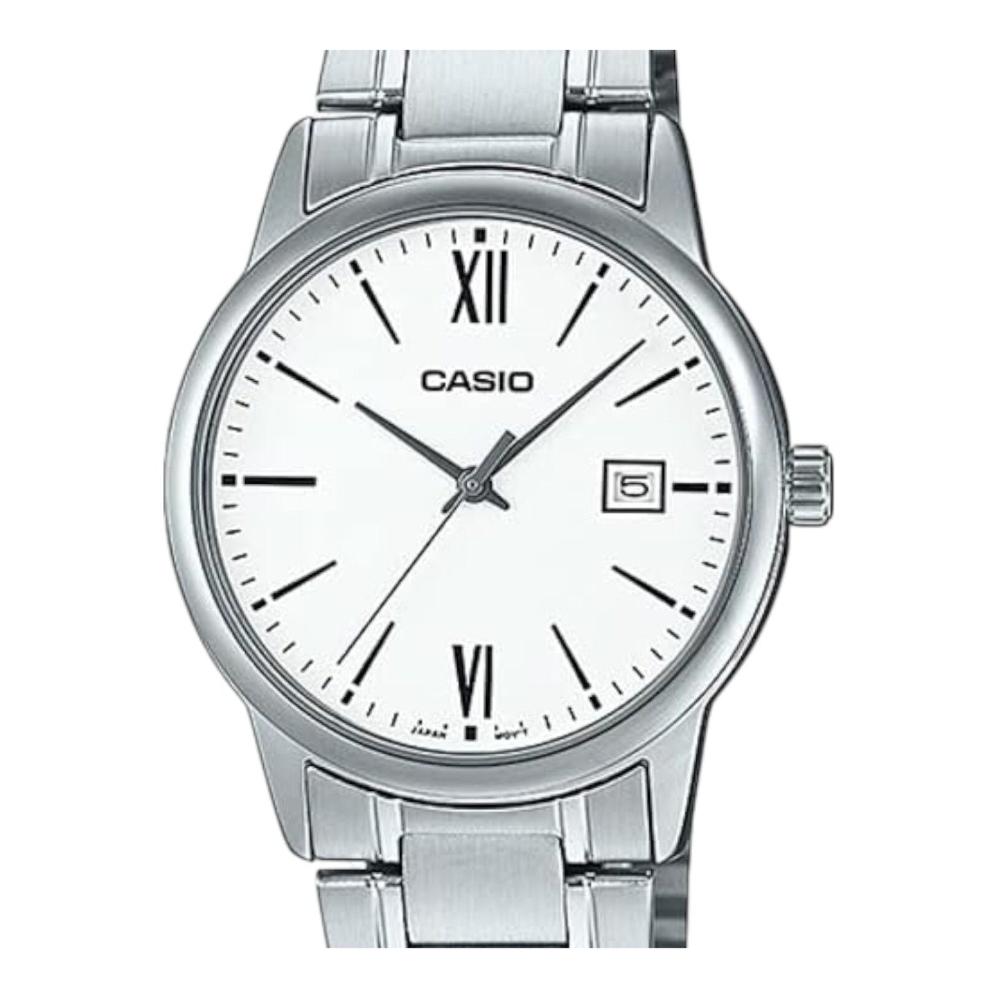 Casio Men’s MTP-V002D-7B3 Stainless Steel Dress Watch Date Display Silver Dial