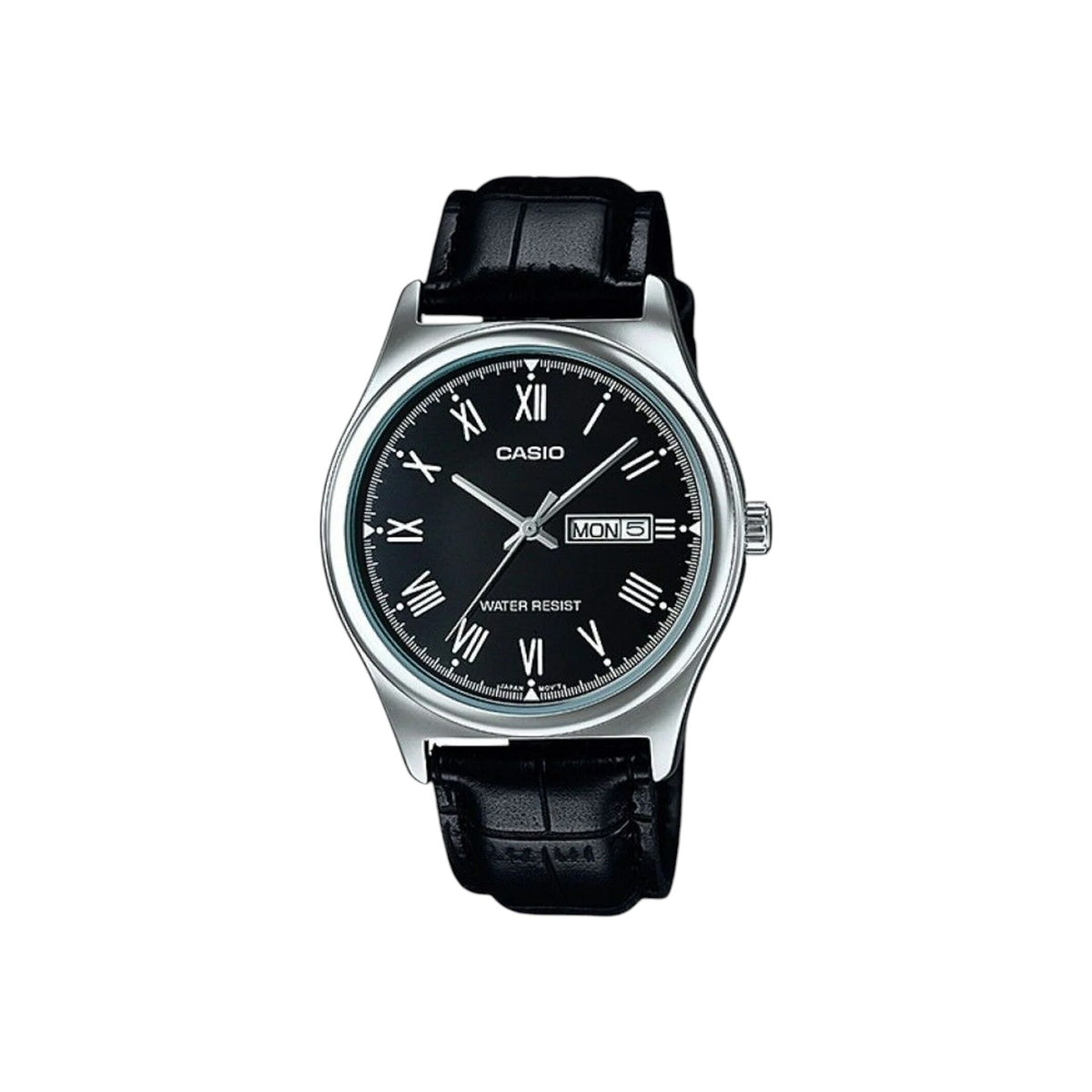 Casio MTP-V006L-1BUDF Men's Analog Quartz Black Leather Band Dial...