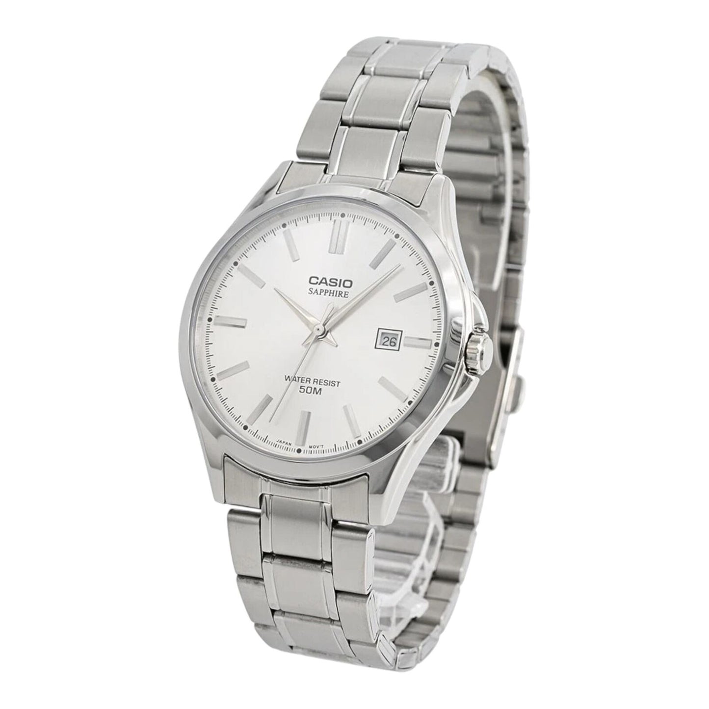 Casio MTS-115D-7AV Mens Analogue Watch Sapphire Crystal White Dial...