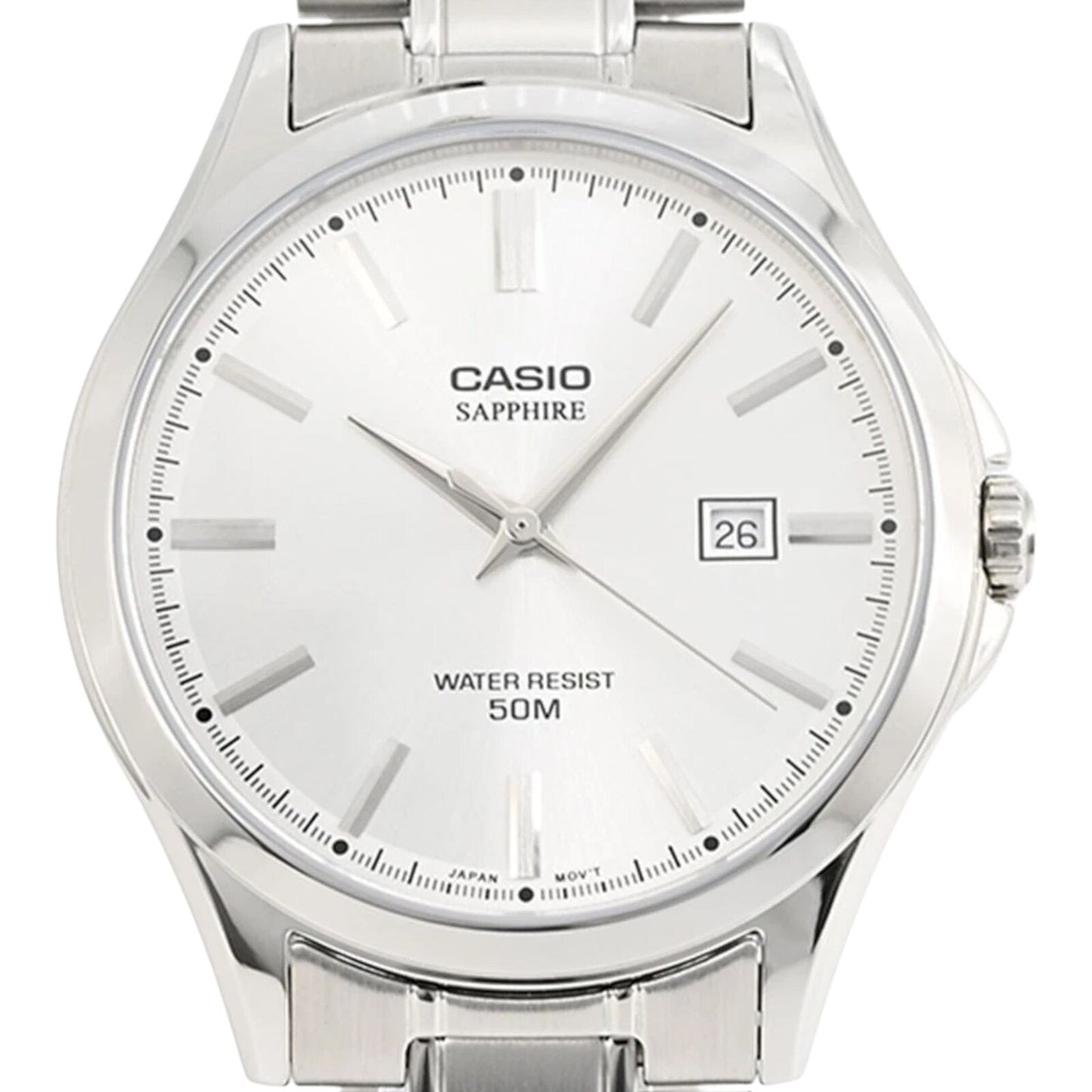 Casio MTS-115D-7AV Mens Analogue Watch Sapphire Crystal White Dial...