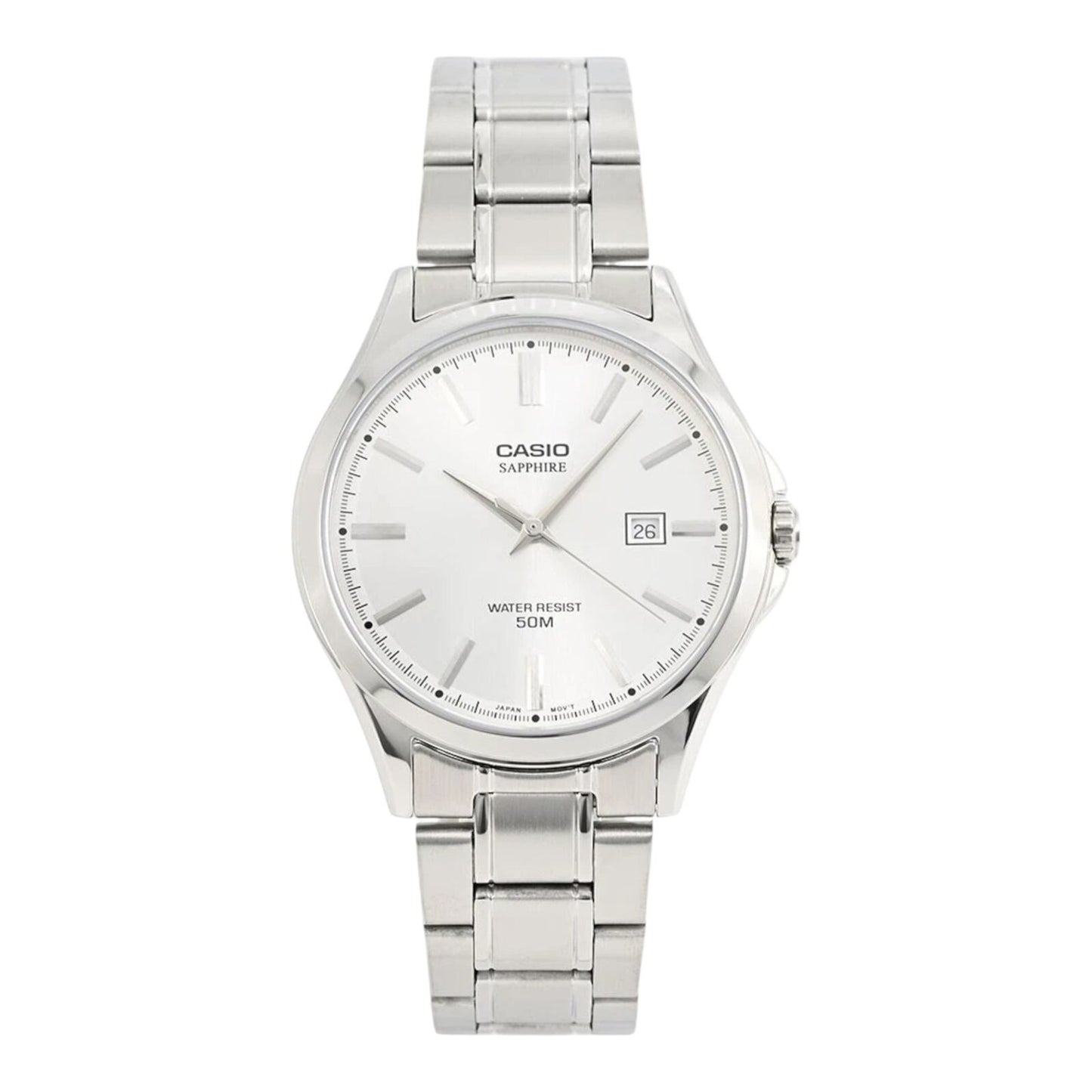 Casio MTS-115D-7AV Mens Analogue Watch Sapphire Crystal White Dial...