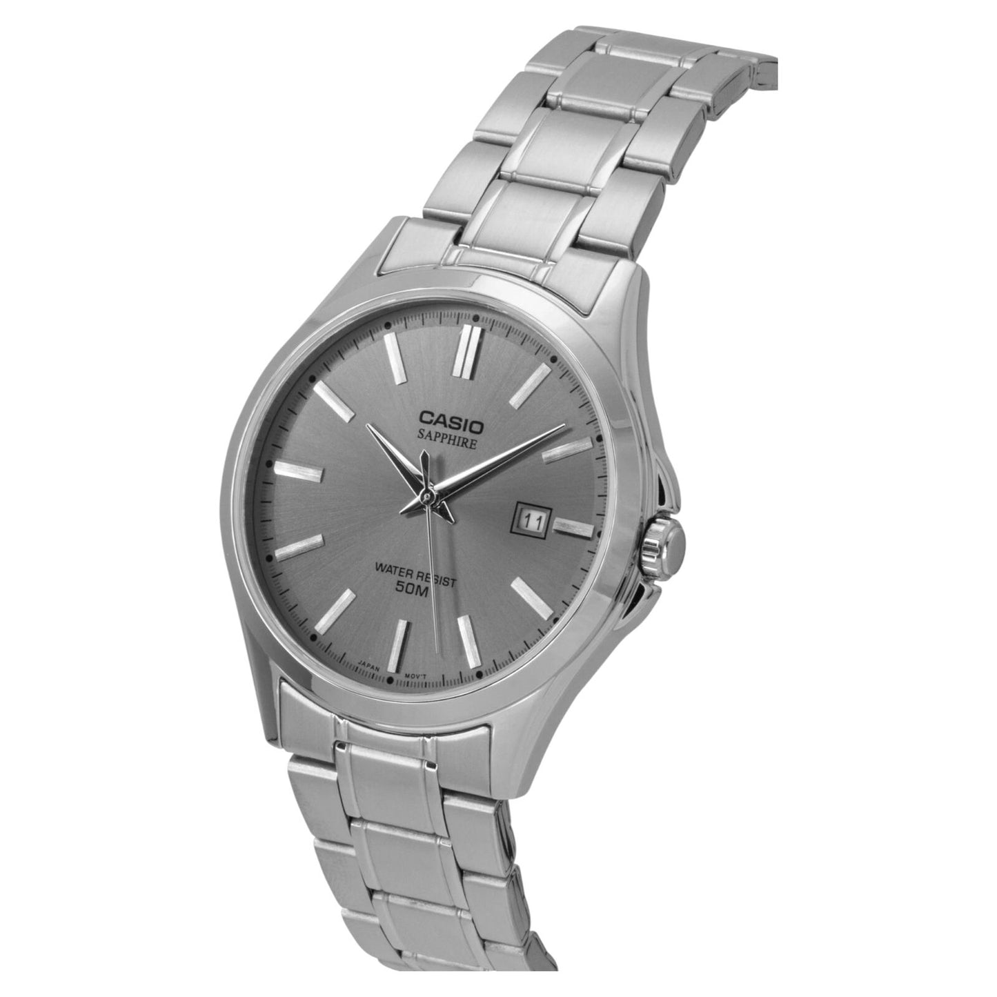 Casio MTS-115D-8AV Mens Analogue Watch Sapphire Crystal Grey Dial...