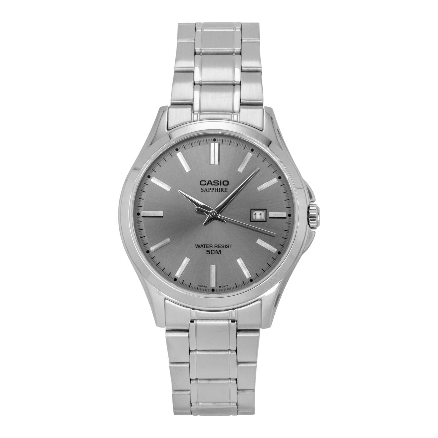 Casio MTS-115D-8AV Mens Analogue Watch Sapphire Crystal Grey Dial...