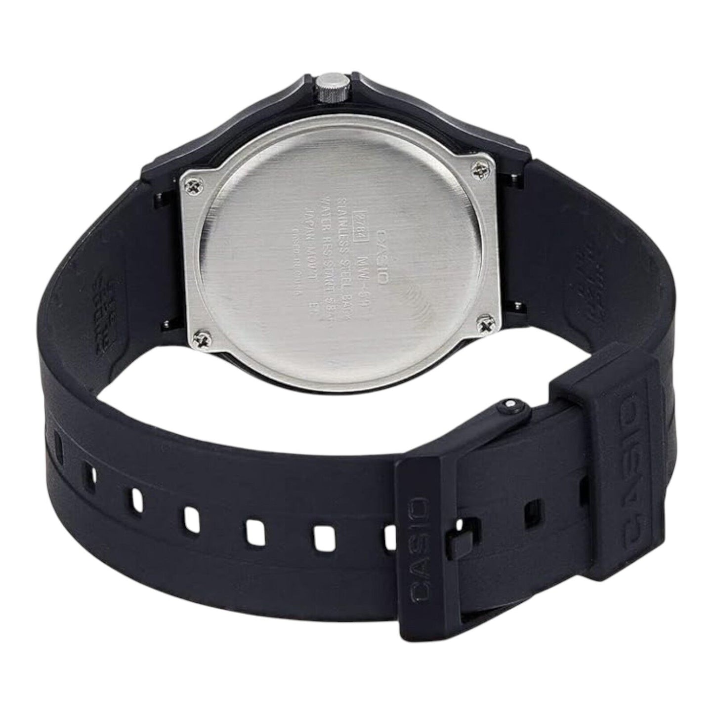 Casio MW59-1BVDF Black Dial Resin Band Analog 50M Water Resistant Men’s Watch