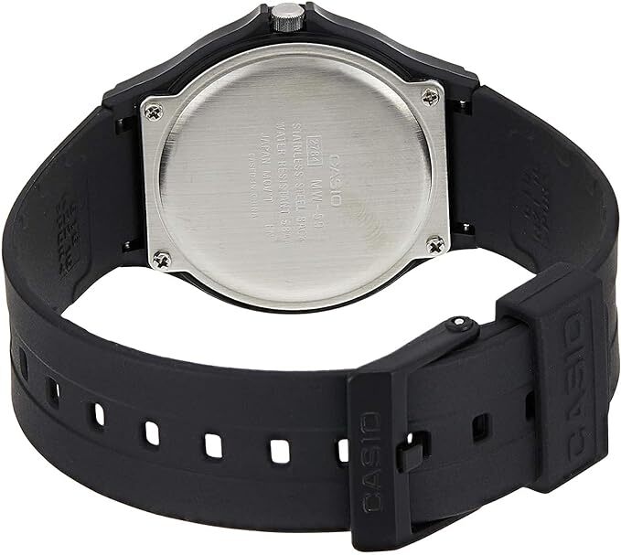 Casio MW-59-7B Classic Casual Analogue Watch - Black / White Unisex AU Stock
