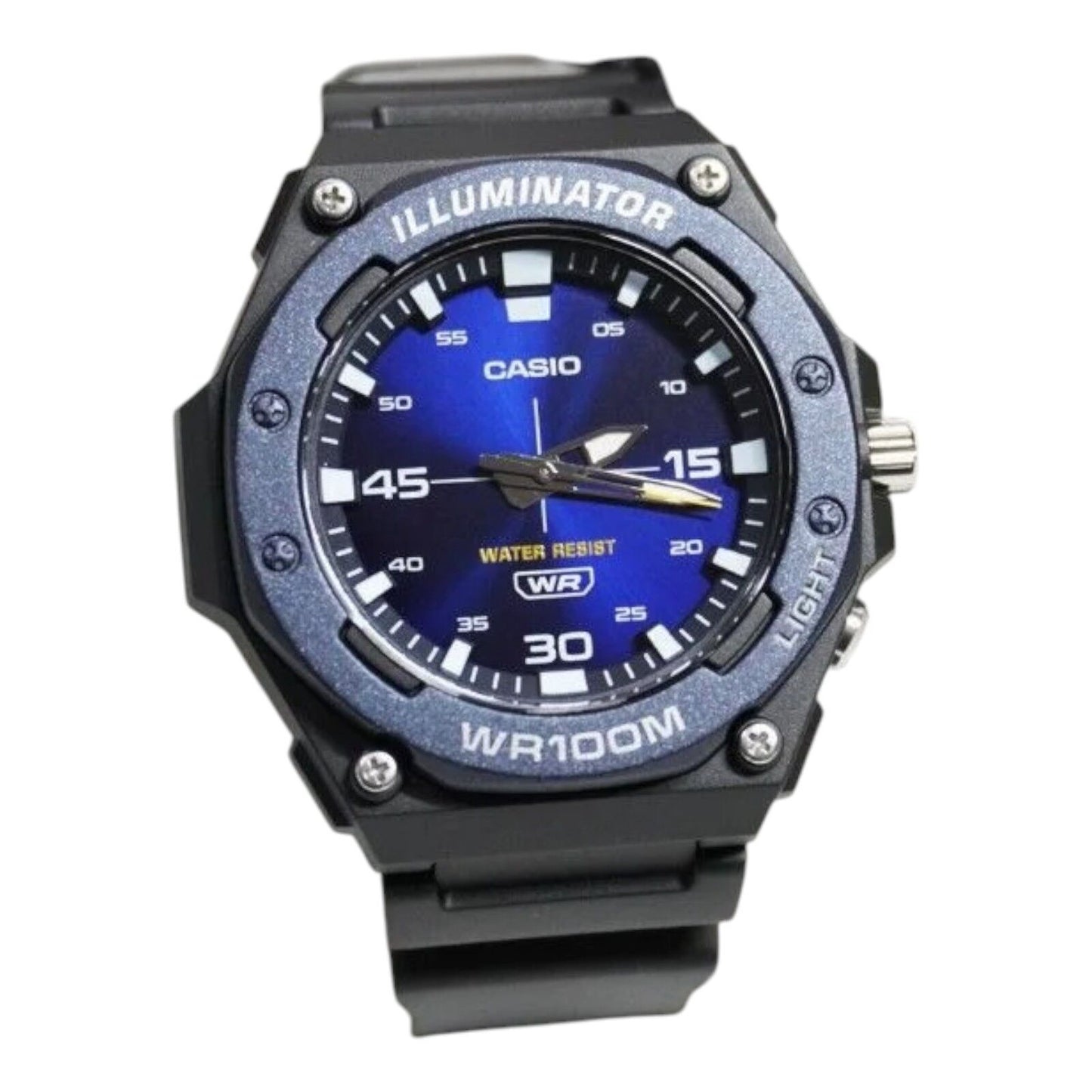 Casio MW-620H-2AV Blue Dial Resin Strap 100M Water Resistant Analog Watch