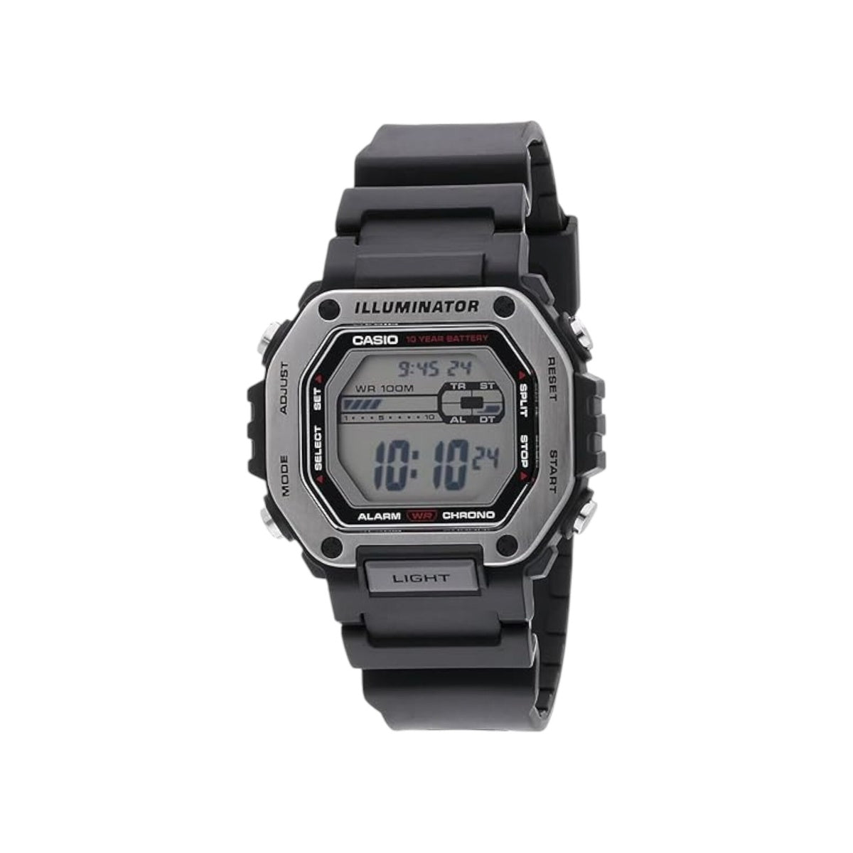Casio MWD110H-1AV Mens Black Digital Watch 100m Steel Bezel 10...