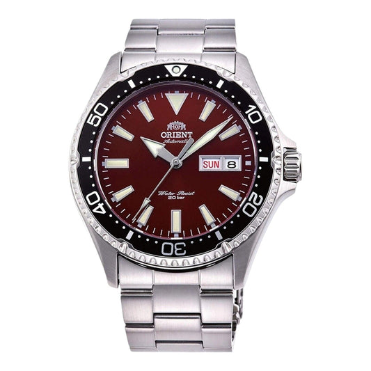 Orient Mako III Mens Auto 200m Diver Watch Sapphire Red Dial Steel RA-AA0003R19B