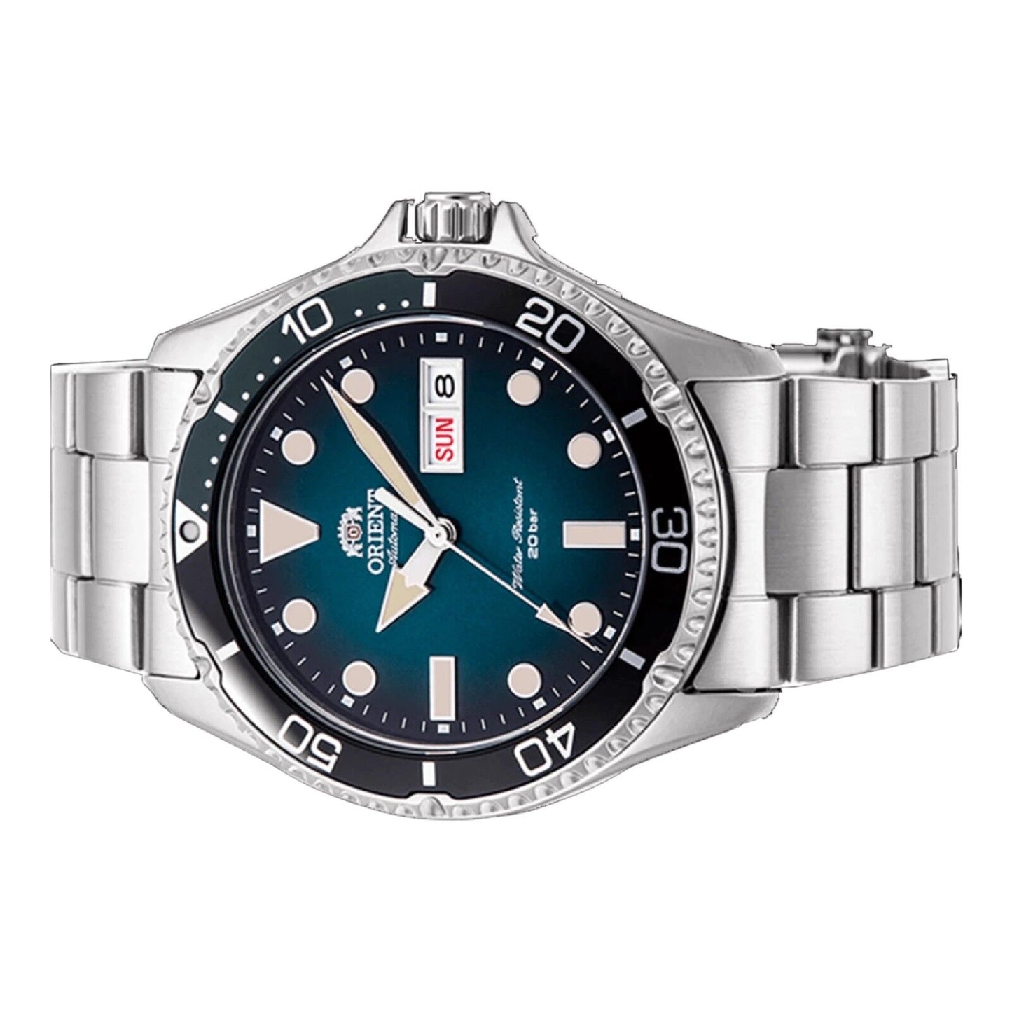 Orient Mako III Mens Auto 200m Diver Watch Sapphire Green Steel RA-AA0004E19B