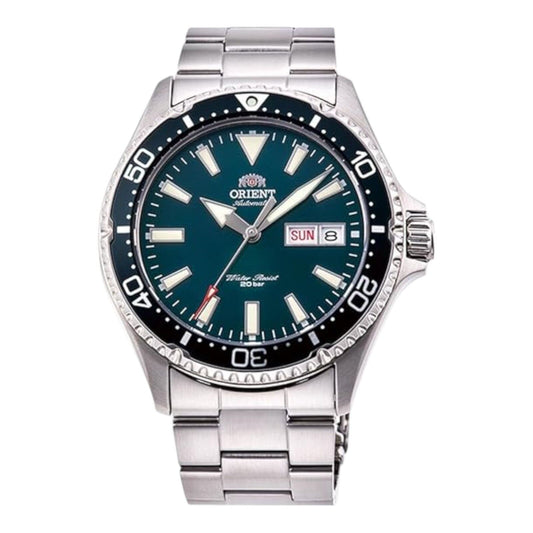 Orient Mako III Mens Auto 200m Diver Watch Sapphire Green Steel RA-AA0004E19B