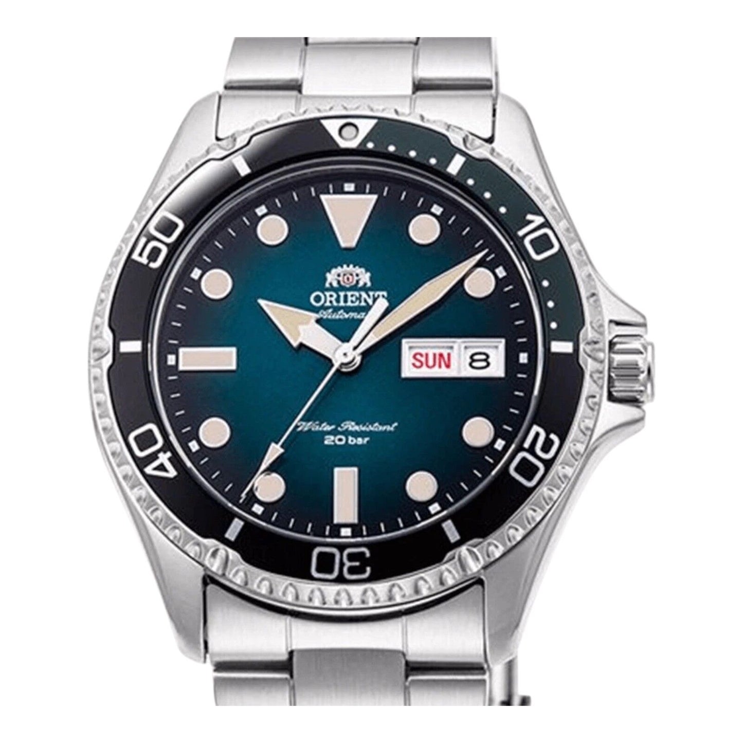 Orient Mako III Mens Auto 200m Diver Watch Sapphire Green Steel RA-AA0004E19B