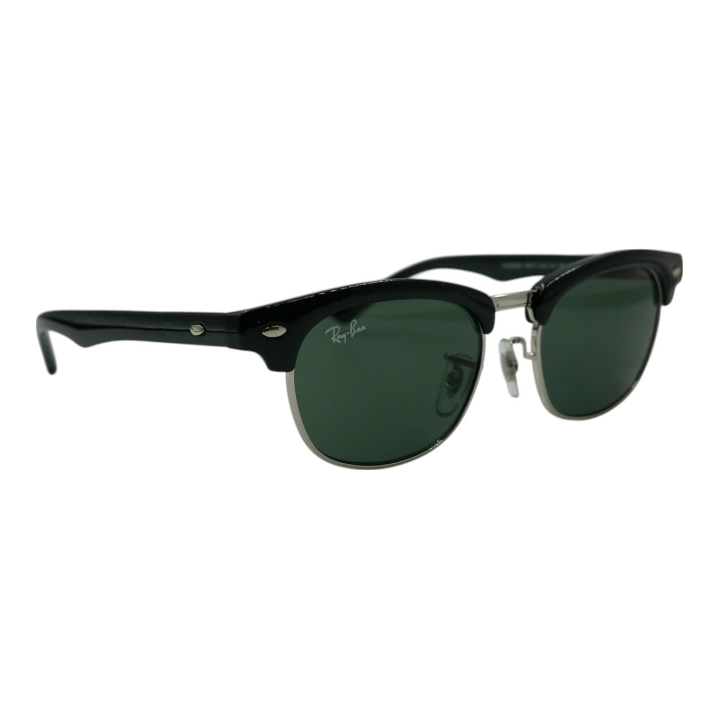 Ray-Ban Clubmaster RJ9050 Kids Sunglasses Black Frame Green Lens 45mm Junior