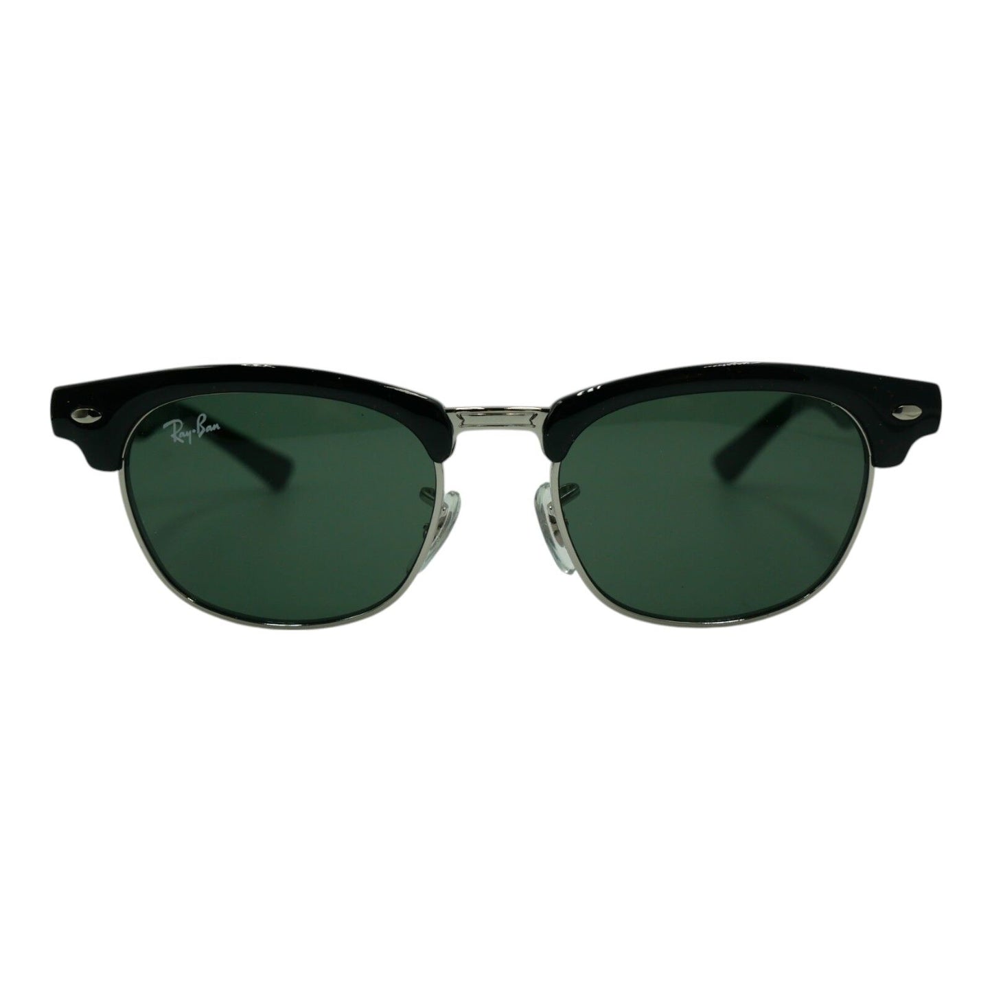 Ray-Ban Clubmaster RJ9050 Kids Sunglasses Black Frame Green Lens 45mm Junior