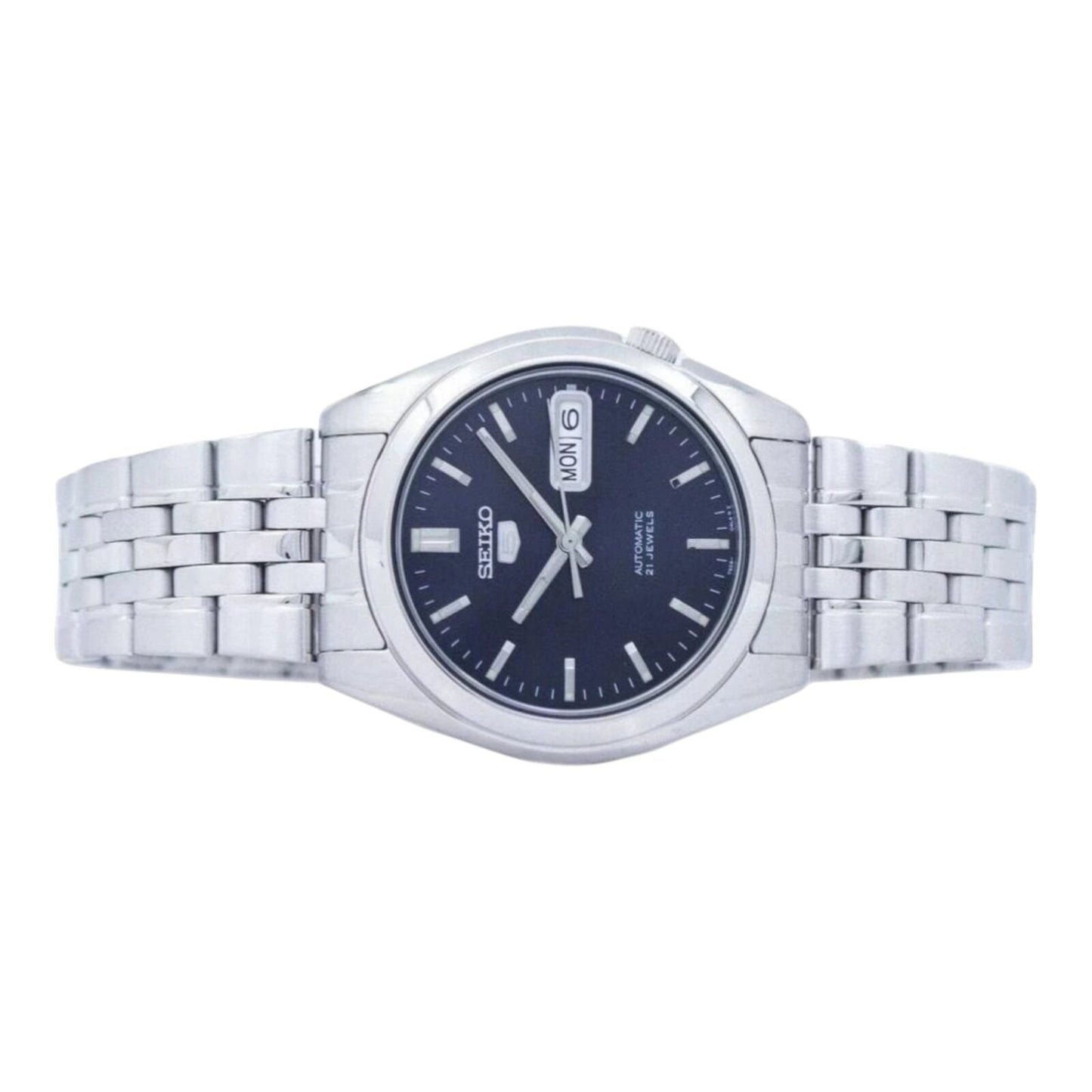 Seiko 5 SNK357K1 Men’s Automatic Watch Black Dial 21 Jewels Stainless Band