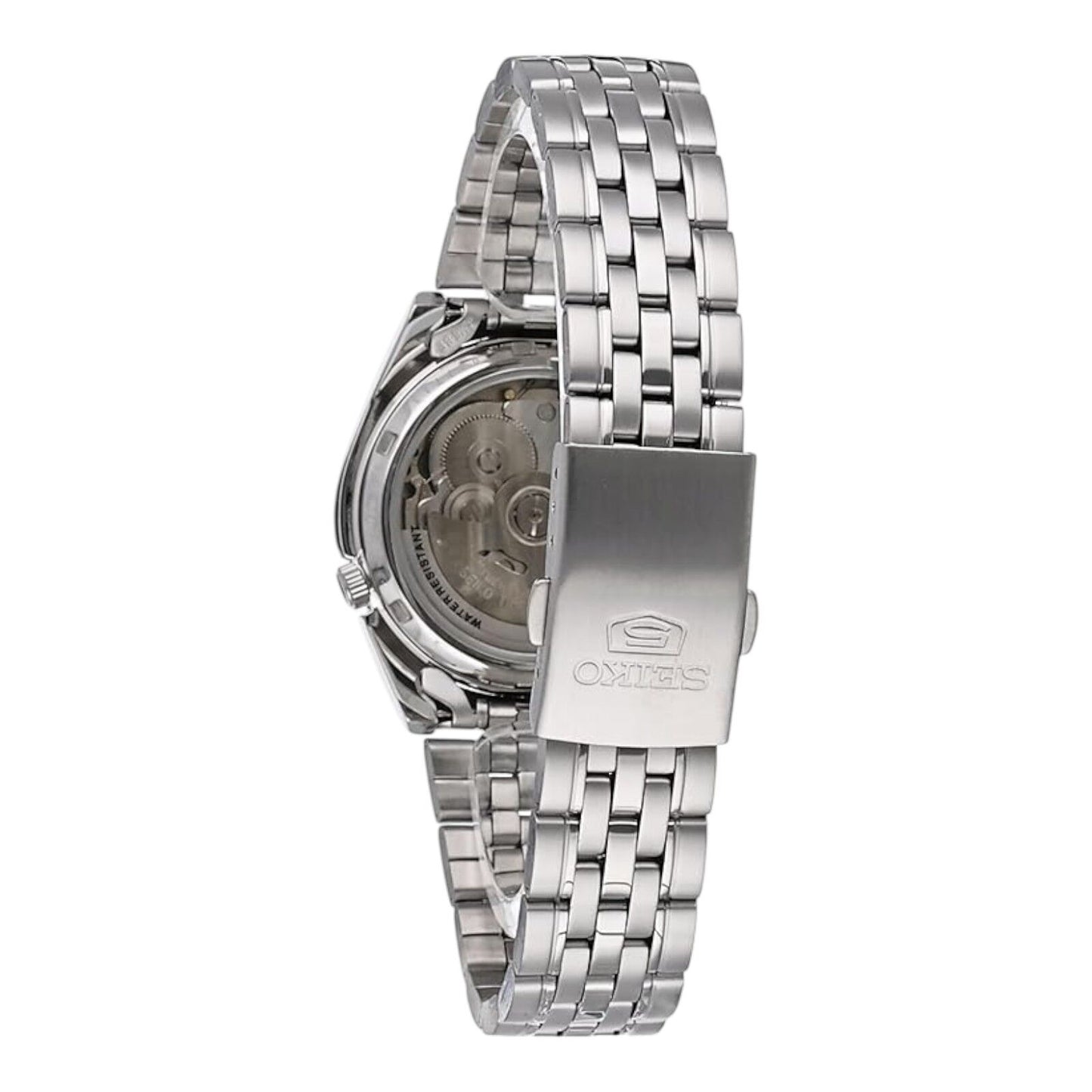 Seiko SNK385K1 Automatic Mens Watch Silver Dial 21J Day Date Stainless Bracelet