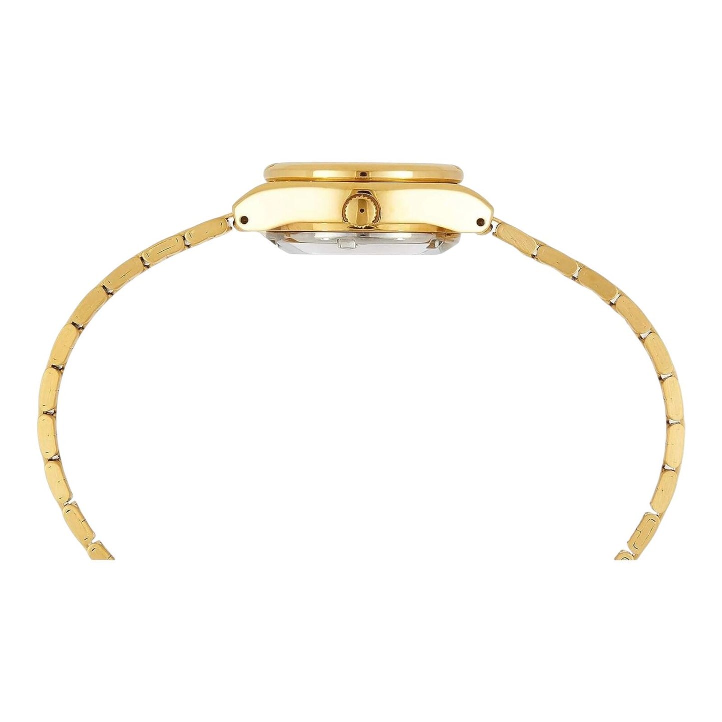 Seiko SYM600K1 Ladies Automatic Watch Gold Dial Stainless Steel 24mm 30M WR