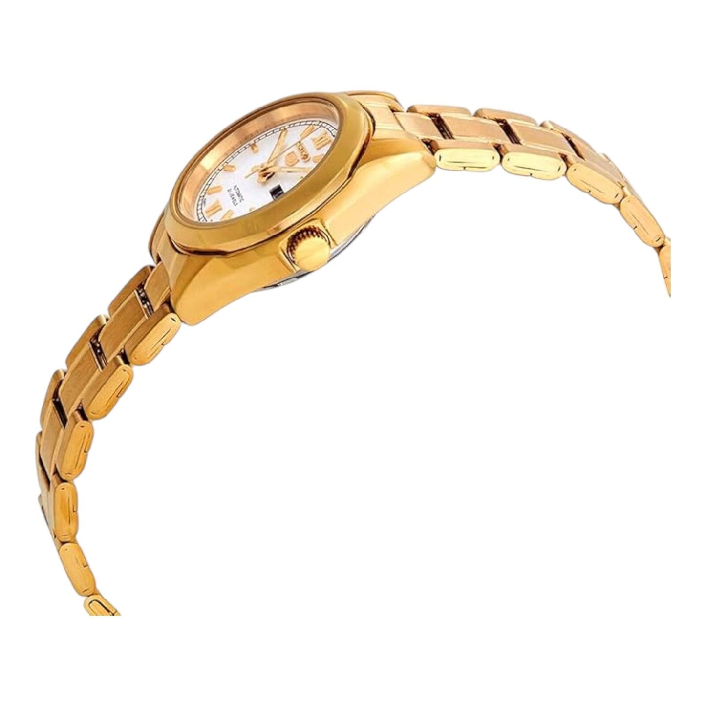 Seiko SYMK30K1 Women’s Automatic Gold Stainless Steel Watch White Dial 25mm