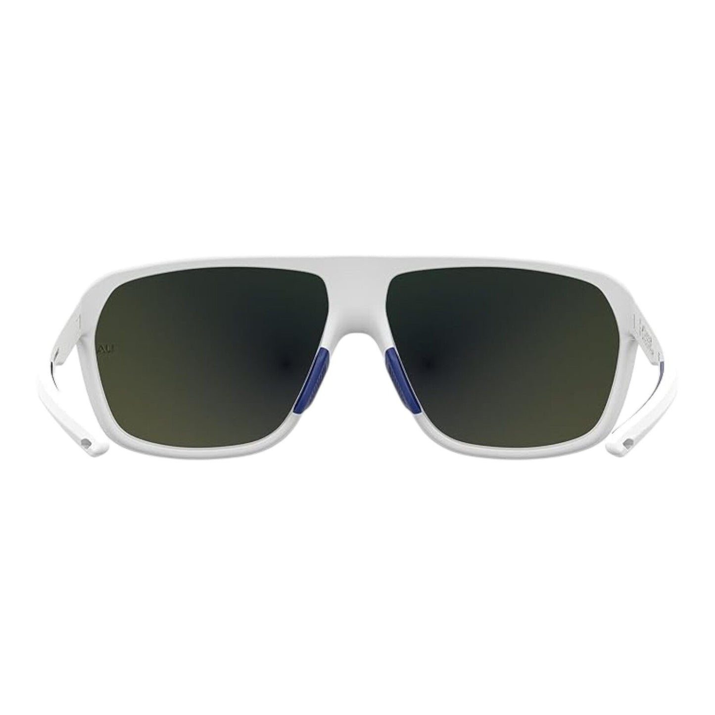Under Armour UA Dominate WWK Unisex Sunglasses Matte White Blue Mirror 62mm
