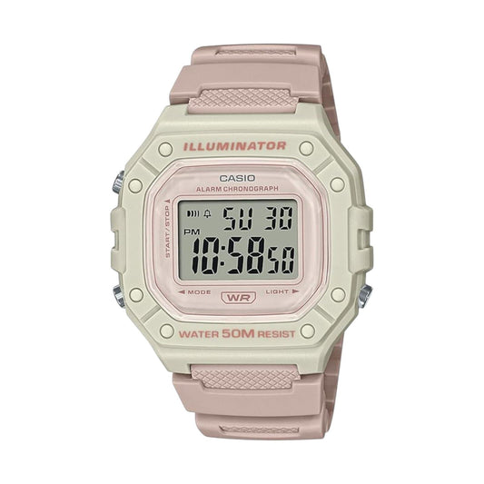 Casio General Digital Pink Resin Strap Women's Watch W-218HC-4A2VDF