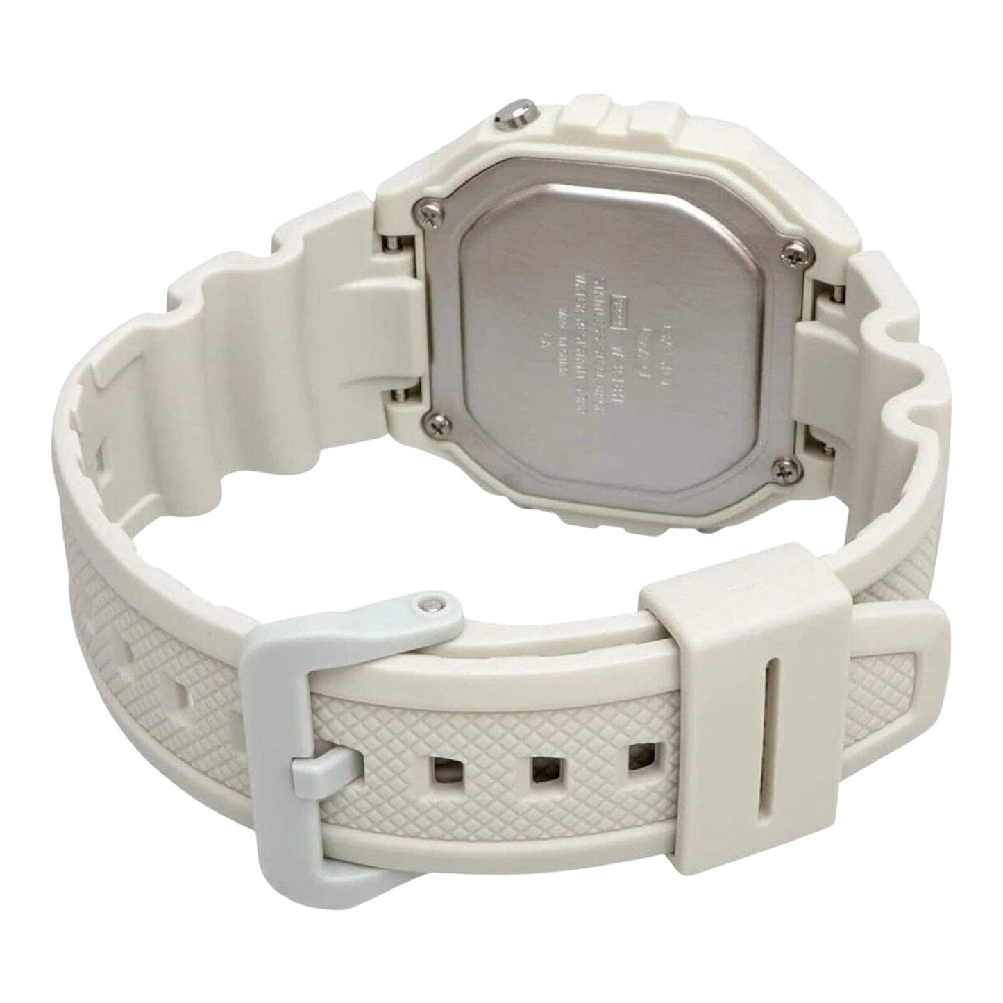Casio W-218HC-8A White Dial White Resin Band LED Alarm Stopwatch Digital Watch