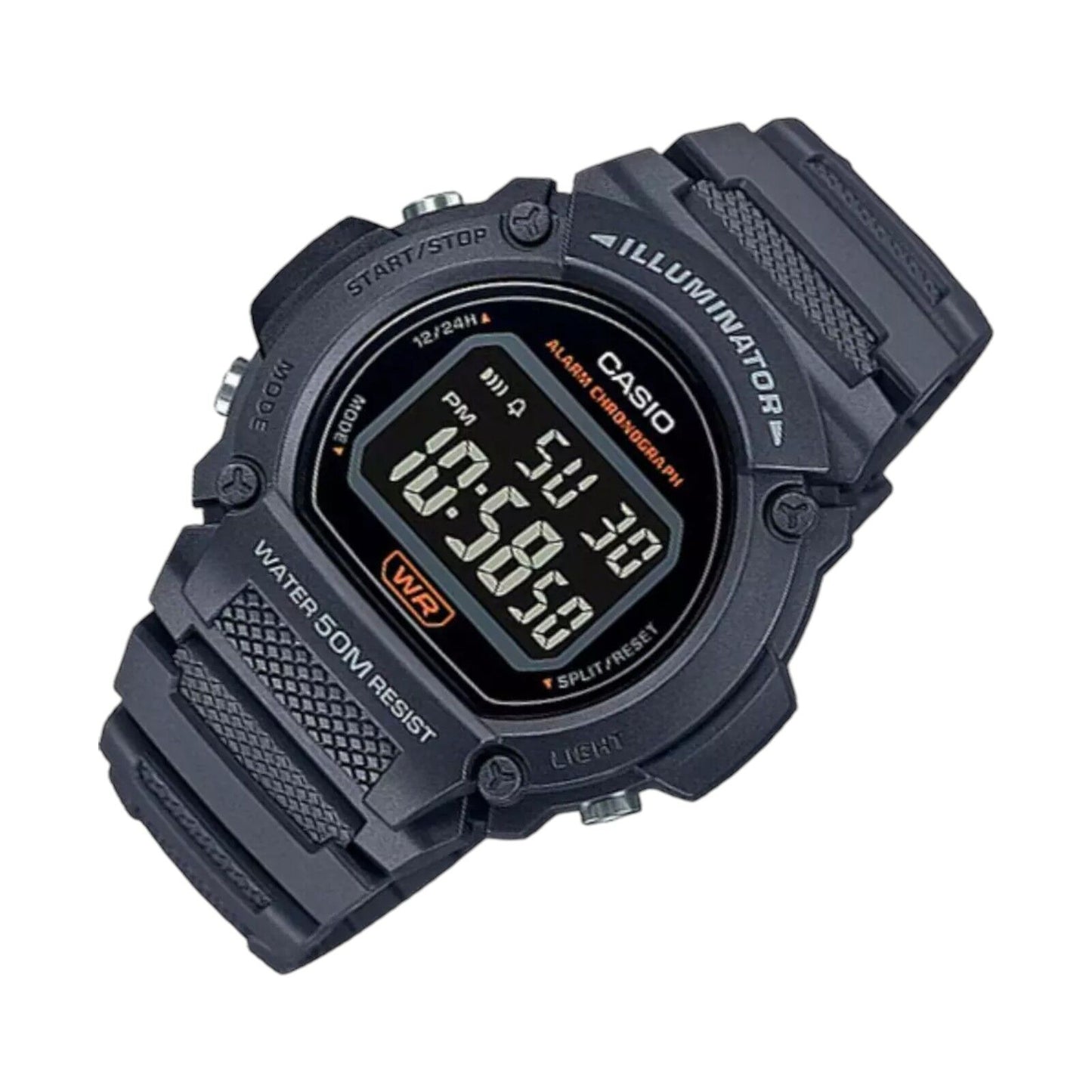 Casio W-219H-8B Dark Grey Reverse LCD 50m Unisex Digital Casual Watch