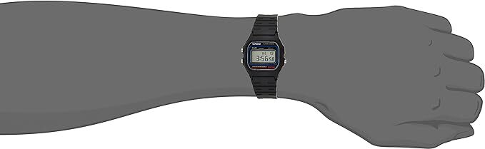 CASIO Unisex W59-1VHDF Classic Digital Watch Black/Grey Dial Black Band AU Stock
