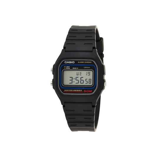 CASIO Unisex W59-1 Classic Digital Watch, Black/Grey Dial, Black Band