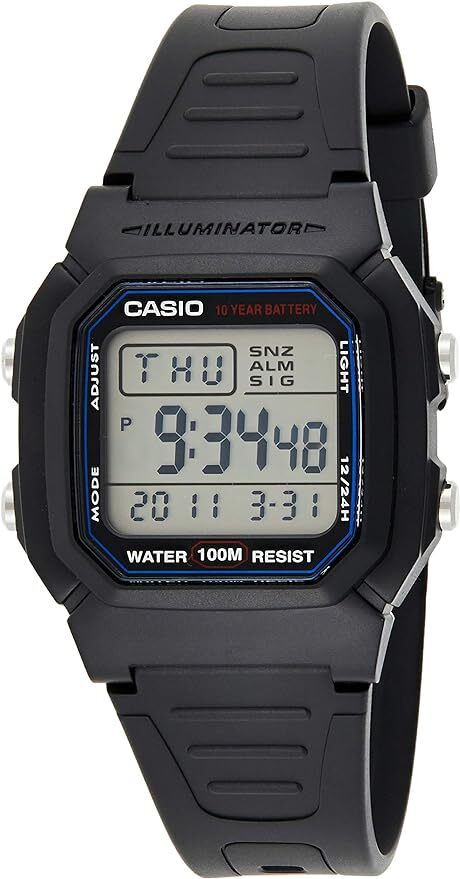 Casio W-800H-1AV Black Dual Time Unisex Digital Sports Watch AU Stock