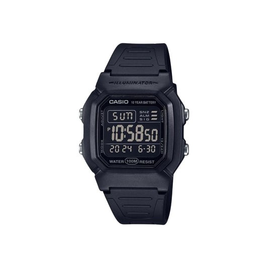 Casio W800H-1B Black Band Unisex Adult Digital Watch, Black Dial,…