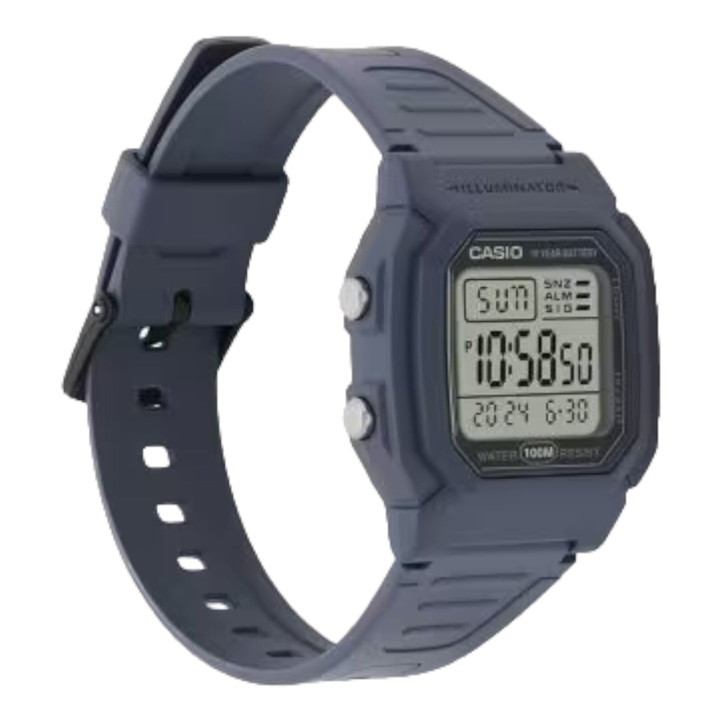 Casio General Digital Blue Resin Strap Men Watch W-800H-2AVDF