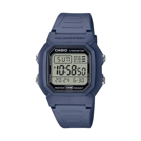 Casio General Digital Blue Resin Strap Men Watch W-800H-2AVDF
