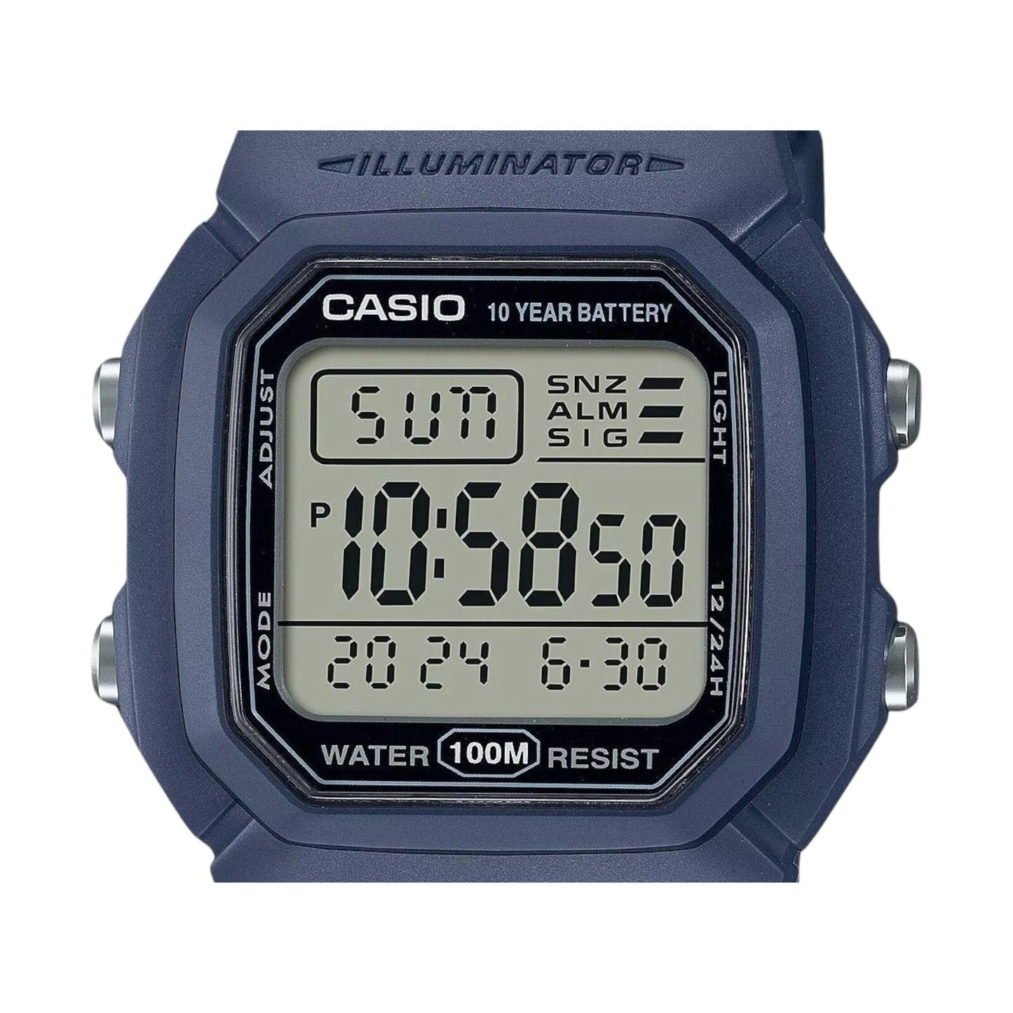 Casio General Digital Blue Resin Strap Men Watch W-800H-2AVDF