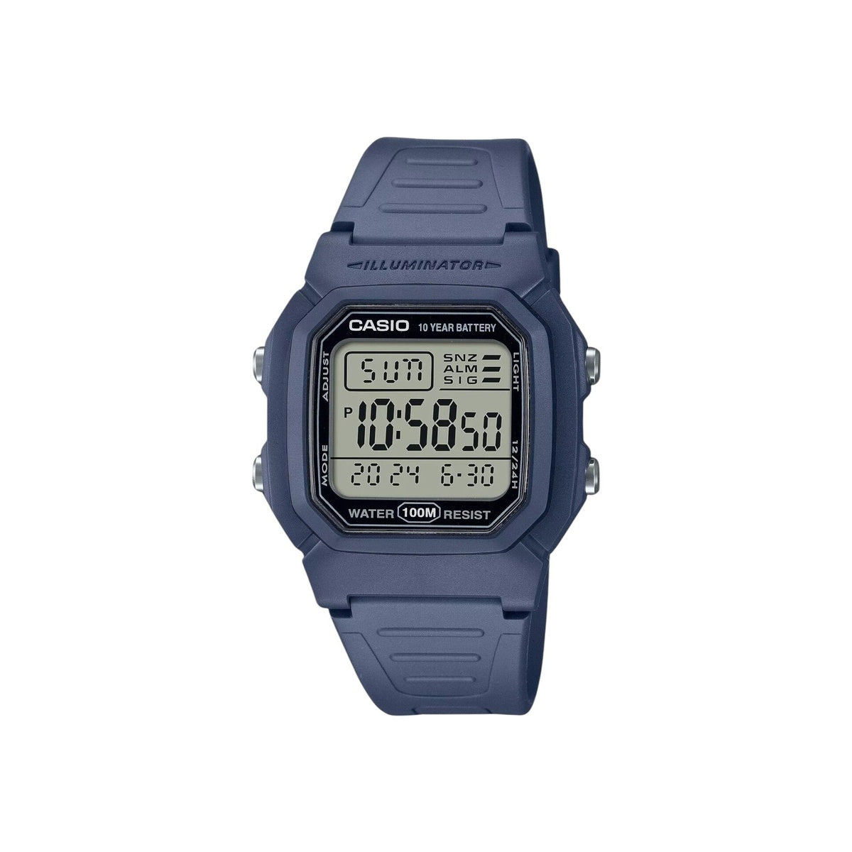 Casio W800H-2A Light Blue Band Unisex Adult Digital Watch, Black…