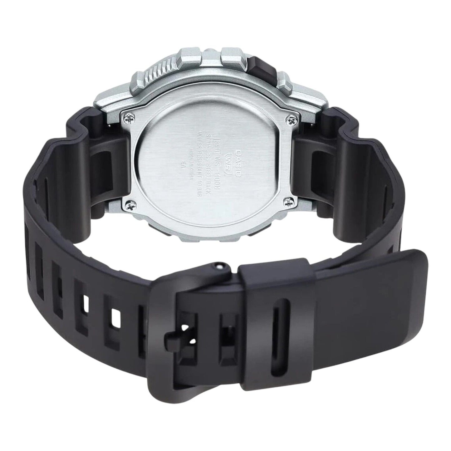 Casio WS-1400H-1BV Men’s 60-Lap Digital Sports Watch Black Band 100M LED Light