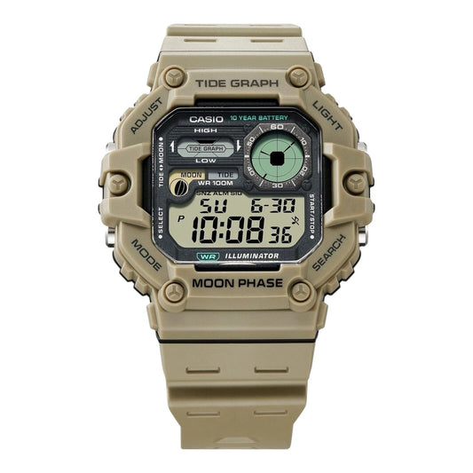Casio WS-1700H-5AV Digital Tide Graph Moon Data 100M Water Resistant Watch