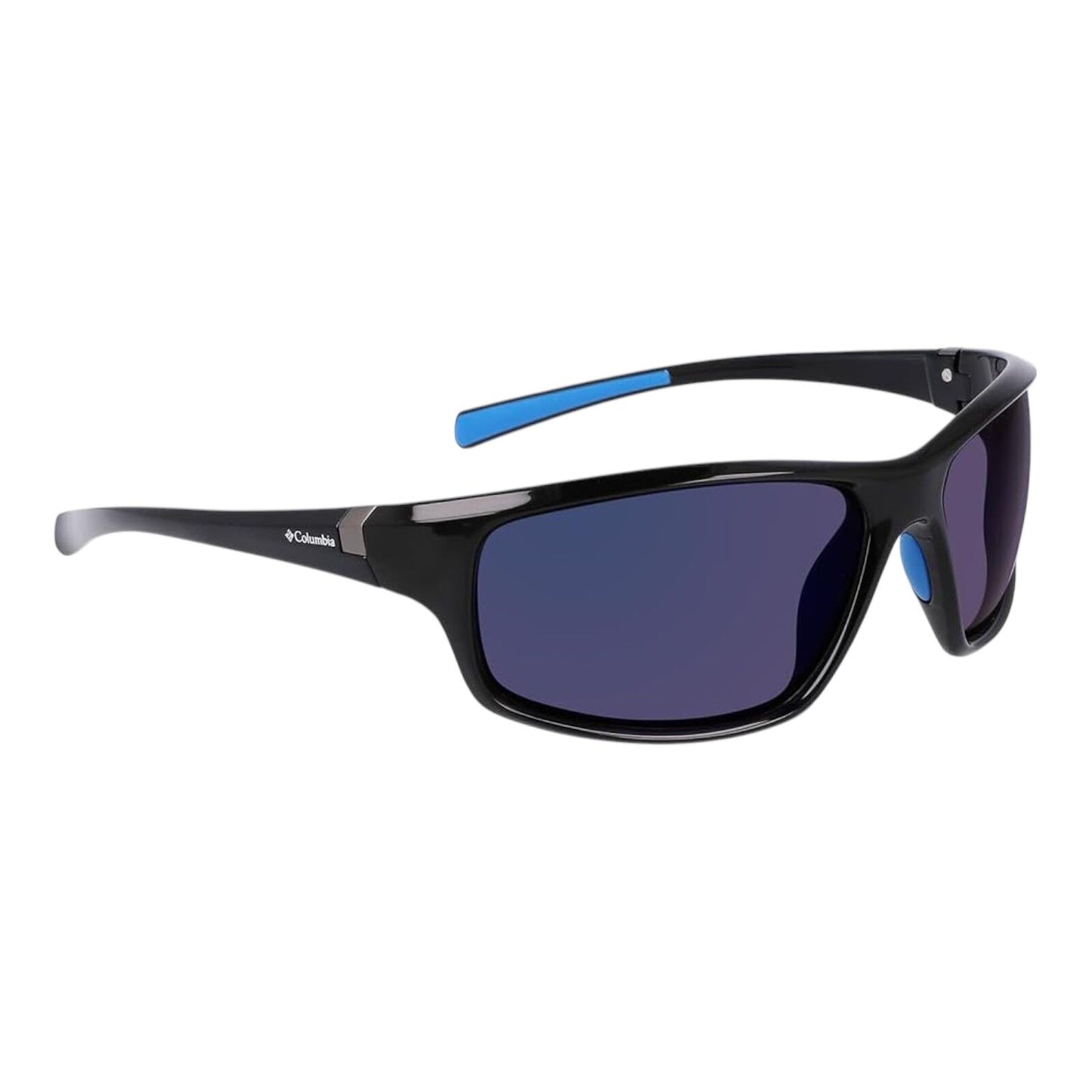 Columbia Slick Creek Men’s Rectangular Sunglasses Black Blue Polarised