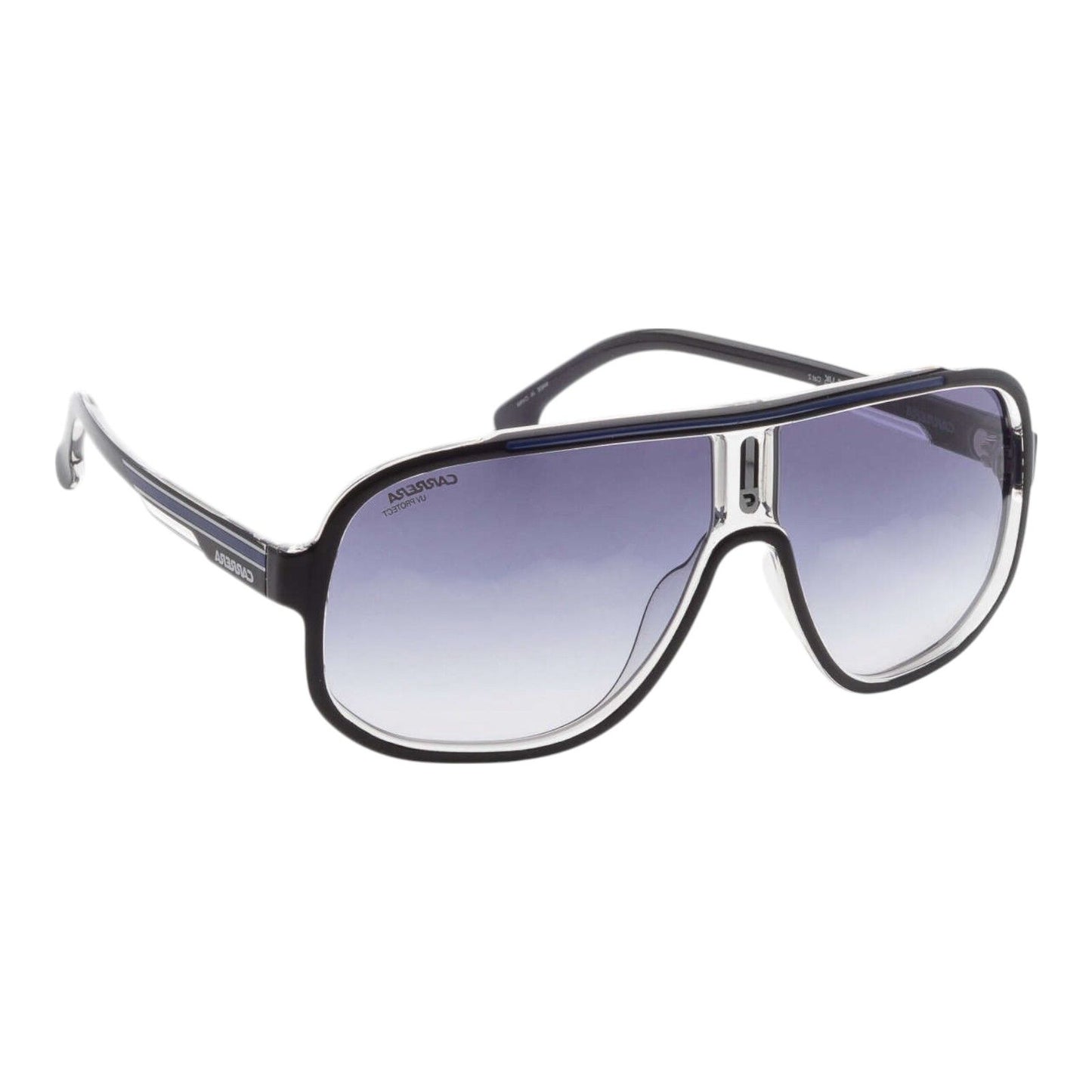 Carrera 1058/S 0D51/08 Sunglasses Black Blue Dark Blue Lens