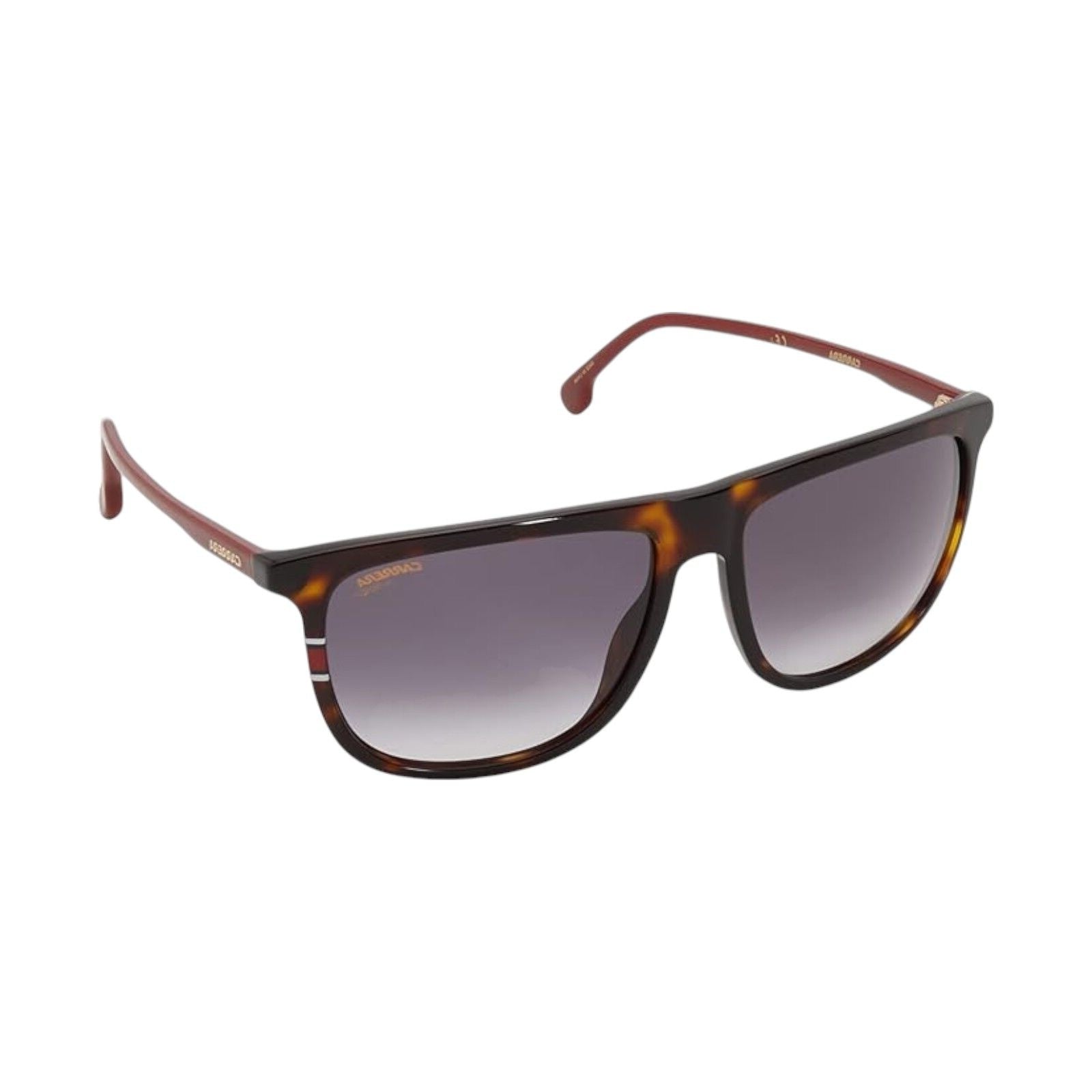 Carrera 218S AU2/9O Sunglasses Black Red Gold Grey Gradient Lens