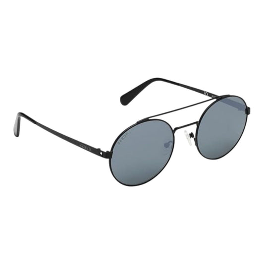 Guess GU6940 02Q Unisex Matte Black Green Mirror Round Sunglasses